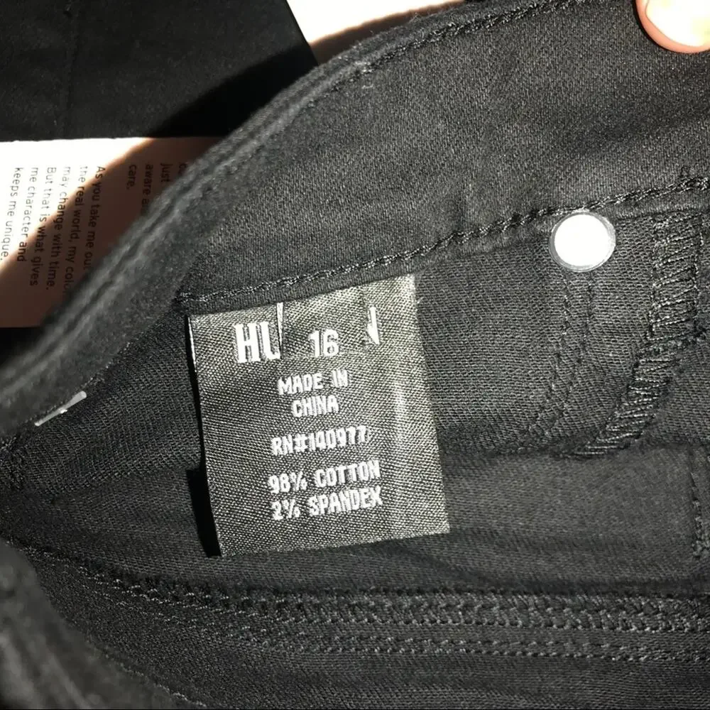 HUDSON Jeans Girls Moto Skinny Jeans Black 16 - Picture 5 of 8